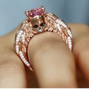 Angel Wings Women Engagement Rings Birthstone
